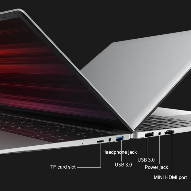 H15 15.6 inch Ultrathin Laptop, 16GB+128GB, Windows 11 Intel Processor N95 Quad Core, EU Plug (Silver) - free shipping - PMc TechLife - Order now!