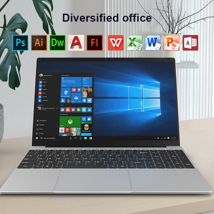 H15 15.6 inch Ultrathin Laptop, 16GB+128GB, Windows 11 Intel Processor N95 Quad Core, US Plug (Silver) - free shipping - PMc TechLife - Order now!