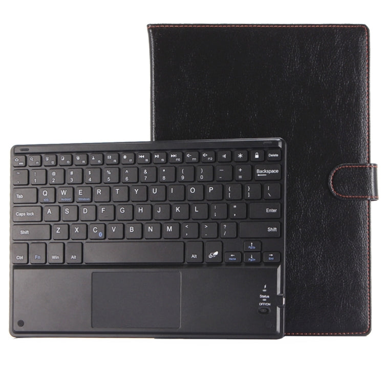 Universal Bluetooth V3.0 Keyboard Detachable Litchi Texture PU Leather Tablet Case with Touchpad for 9.7-10.1 inch Tablet PC(Black) - Universal Keyboard by PMC TechLife | Online Shopping South Africa | PMC TechLife
