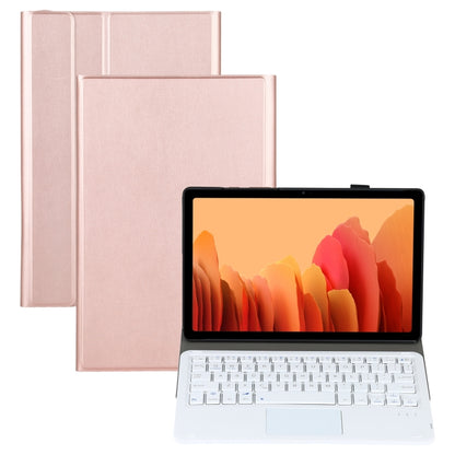 A500-A Detachable Bluetooth Keyboard Ultrathin Horizontal Flip Leather Tablet Case with Touchpad & Holder for Samsung Galaxy Tab A7 10.4 (2020) T500 / T505(Rose Gold) - Samsung Keyboard by PMC Jewellery | Online Shopping South Africa | PMC Jewellery | Buy Now Pay Later Mobicred