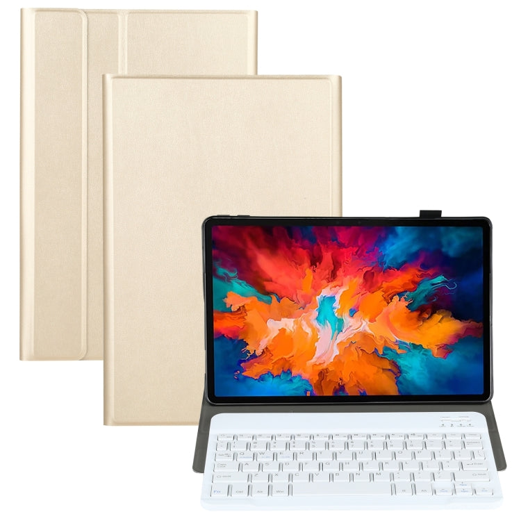 AM13 2 in 1 Removable Bluetooth Keyboard + Protective Leather Tablet Case with Holder for Lenovo Tab P11 Pro (TB-XJ706F)(Gold) - Lenovo Keyboard by PMC TechLife | Online Shopping South Africa | PMC TechLife