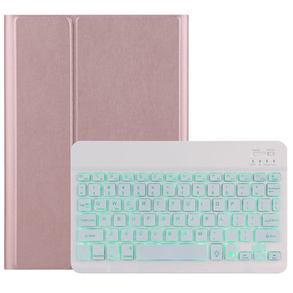 DY-P10-S 2 in 1 Removable Bluetooth Keyboard + Protective Leather Tablet Case with Backlight & Holder for Lenovo Tab P10 10.1 inch(Rose Gold) - Lenovo Keyboard by PMC Jewellery | Online Shopping South Africa | PMC Jewellery