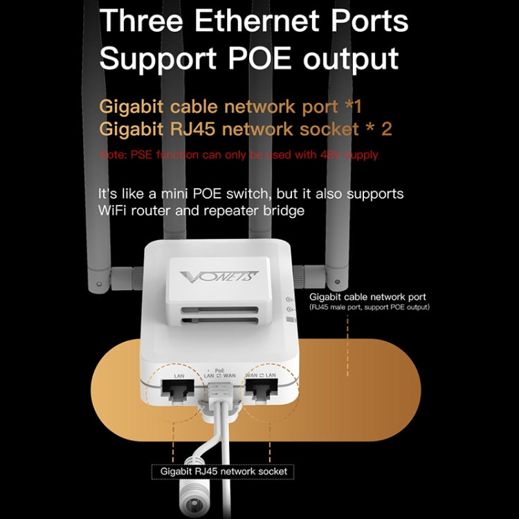 VONETS VAR600-H 600Mbps Wireless Bridge WiFi Repeater, With Power Adapter + DC Adapter Set - free shipping - PMC Jewellery - Order now!