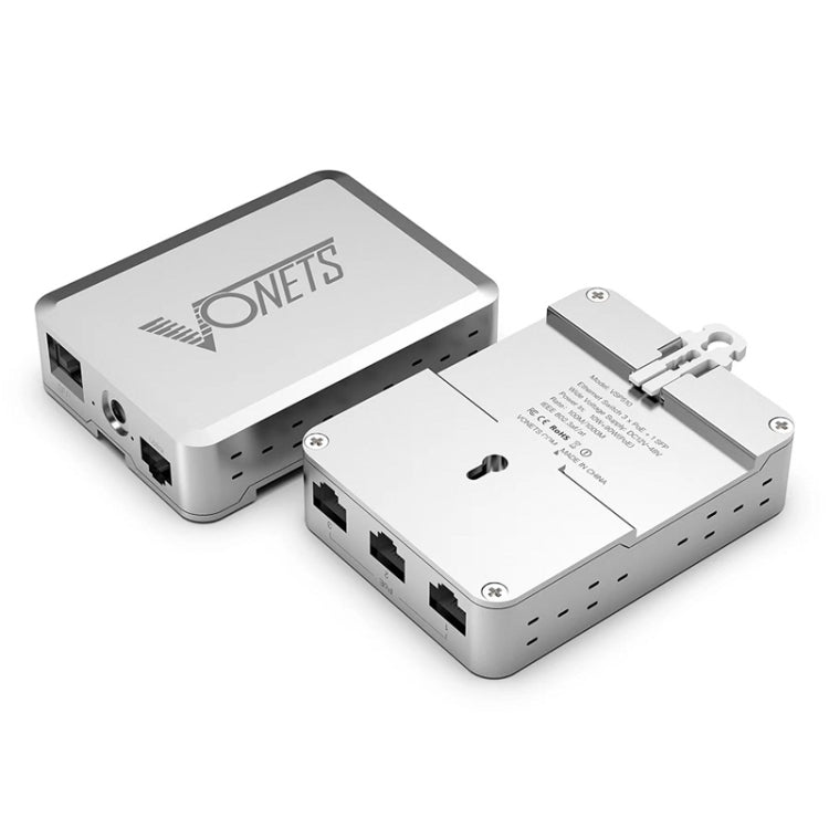 VONETS VSP510 5 Ports Ethernet Gigabit Switch with DC Adapter + Rail Fixing Buckle + SFP Optical Module Set - free shipping - PMC Jewellery - Order now!