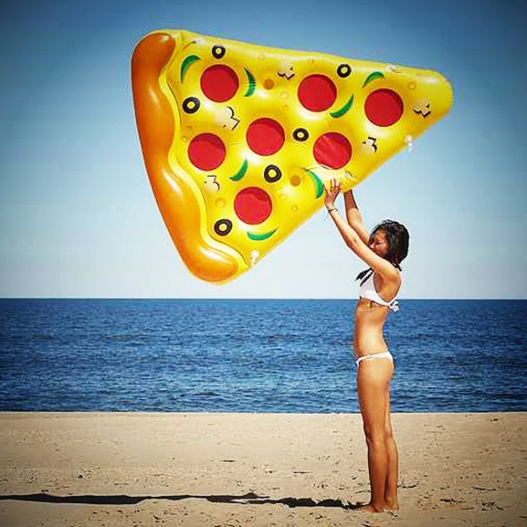 Inflatable Pizza Slice Shaped Floating Mat Swimming Ring, Inflated Size: 180 x 130cm - Swimming Rings by PMC Jewellery | Online Shopping South Africa | PMC Jewellery