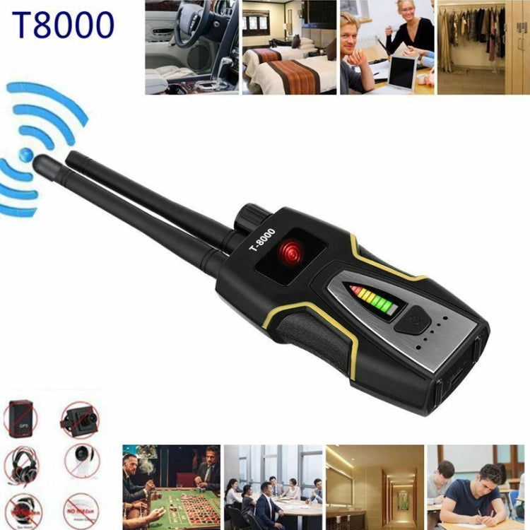 T-8000 RF Signal Detector GSM Audio Finder GPS Scan Detector (Silver) - RF Signal Detector by PMC TechLife | Online Shopping South Africa | PMC TechLife