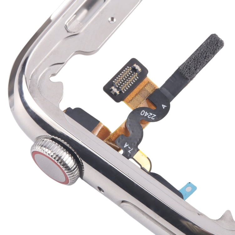 For Apple Watch Series 7 / 8 / 9 45mm LTE Stainless Steel Middle Frame Bezel Plate with Crown Spin Axis Flex Cable (Silver) - Middle Frame by PMC TechLife | Online Shopping South Africa | PMC TechLife | Buy Now Pay Later Mobicred