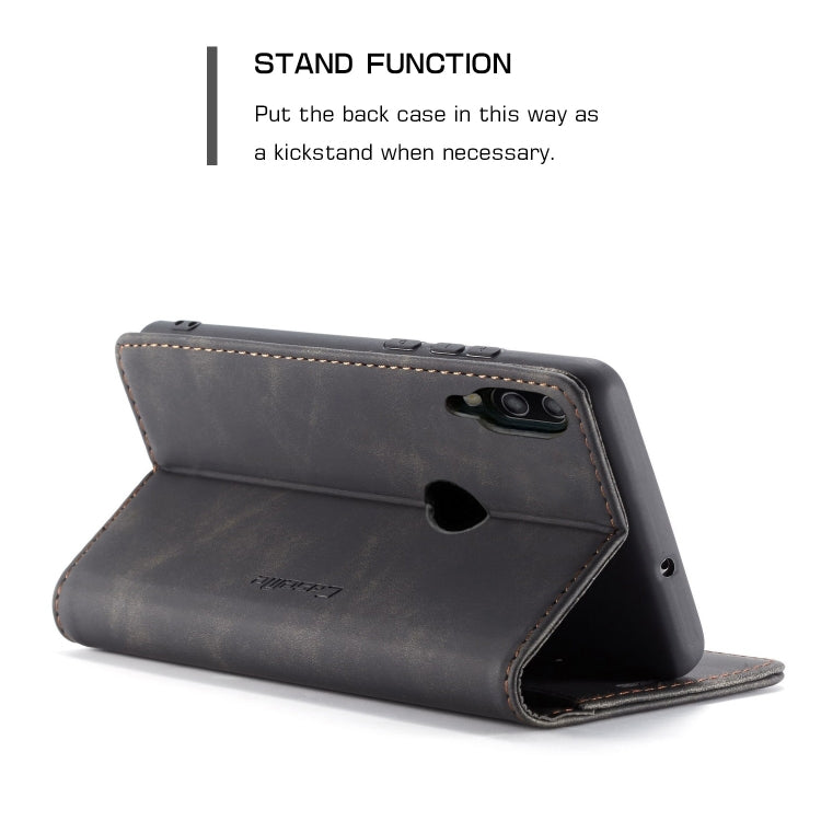 CaseMe Multifunctional Retro Frosted Horizontal Flip Leather Case for Huawei P Smart 2019 /  Honor 10 Lite, with Card Slots & Holder & Wallet(Black) - Honor Cases by CaseMe | Online Shopping South Africa | PMC Jewellery | Buy Now Pay Later Mobicred