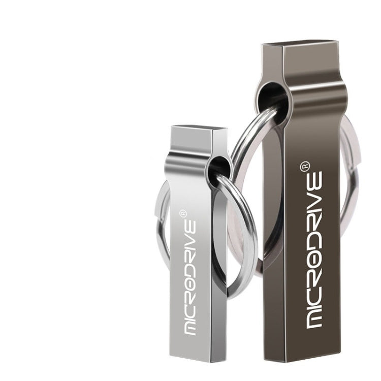 MicroDrive 64GB USB 2.0 Metal Keychain U Disk (Black) - USB Flash Drives by MicroDrive | Online Shopping South Africa | PMC TechLife | Buy Now Pay Later Mobicred