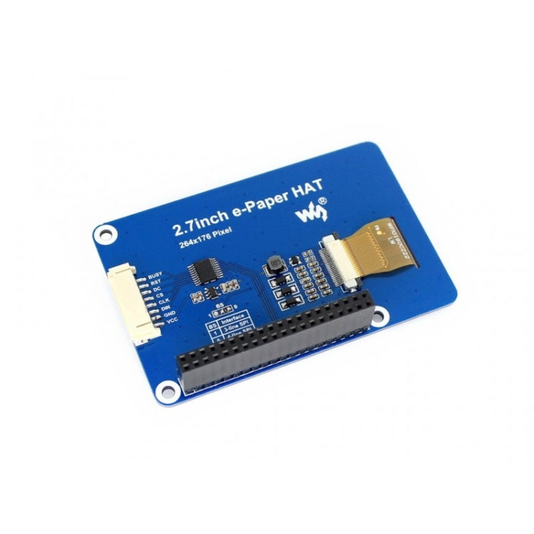 Waveshare 2.7 inch 264x176E-Ink Display HAT for Raspberry Pi, SPI Interface - Modules Expansions Accessories by Waveshare | Online Shopping South Africa | PMC Jewellery | Buy Now Pay Later Mobicred