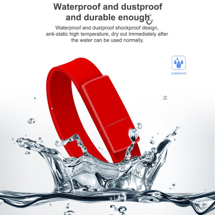 MicroDrive 128GB USB 2.0 Fashion Bracelet Wristband U Disk (Blue) - free shipping - PMC Jewellery - Order now!