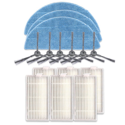 XI242 3 Pairs K614 Side Brushes + 6 PCS I208 Filters+ 3 PCS I201 Rags Set for ILIFE V5S Pro / V50 / V5S - For ILIFE Accessories by PMC Jewellery | Online Shopping South Africa | PMC Jewellery | Buy Now Pay Later Mobicred