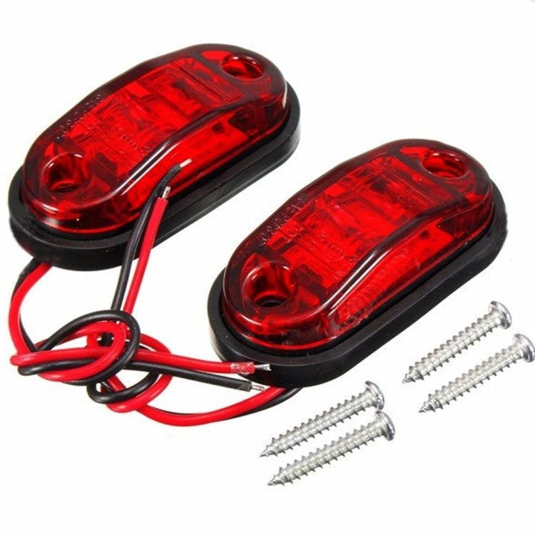 10-30V Oval Clearing Truck Trailer Side Marker Light (Red) - Clearance Lights by YWXLight | Online Shopping South Africa | PMC Jewellery