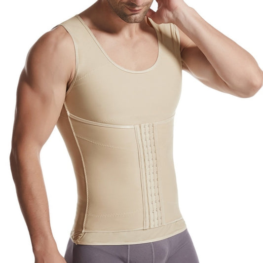 Men Abdomen Shapewear Thin Vest (Color:Flesh Colored Size:XXL) - Athletic Wear by PMC Jewellery | Online Shopping South Africa | PMC Jewellery