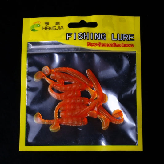 HENGJIA SO041 5cm/0.6g 10 PCS Fishing Wobbler Soft Jigging Fishing Lure Worm Swimbaits Silicone Bait - Fishing Lures by HENGJIA | Online Shopping South Africa | PMC Jewellery | Buy Now Pay Later Mobicred