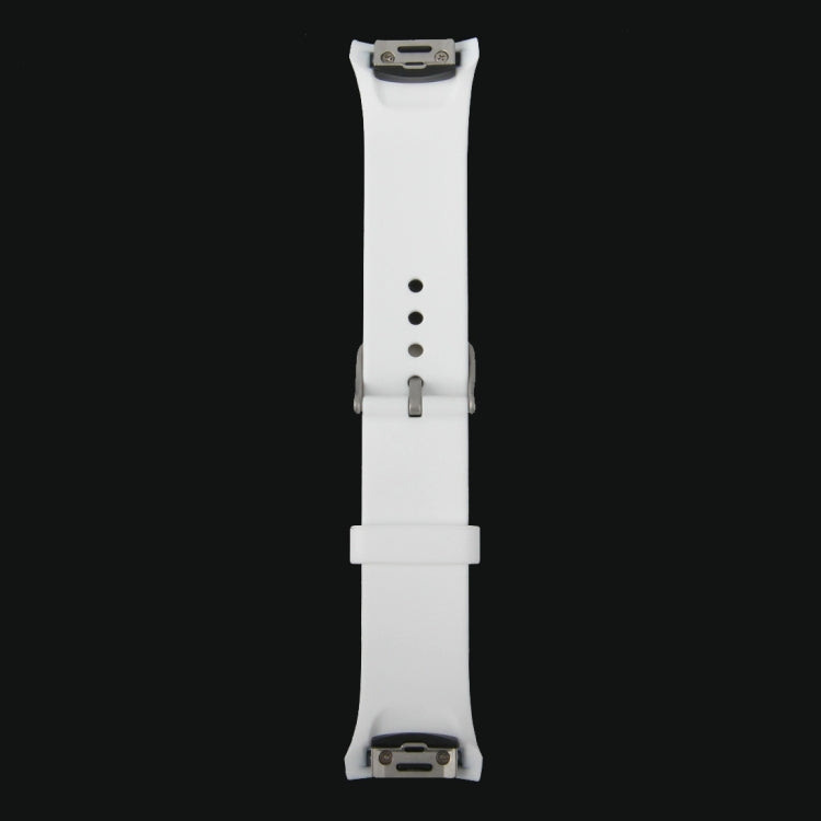 For Samsung Gear S2 Sport / Gear S2 Watch Solid Color Silicone Watchband(White) - Watch Bands by PMC Jewellery | Online Shopping South Africa | PMC Jewellery | Buy Now Pay Later Mobicred