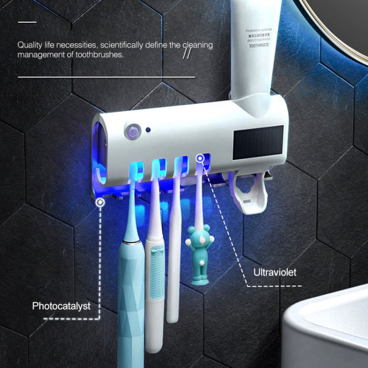 Ultraviolet Toothbrush Sterilizer Bathroom Wall-mounted Toothbrush Holder (Black) - Toothbrush Sanitizer by PMC Jewellery | Online Shopping South Africa | PMC Jewellery