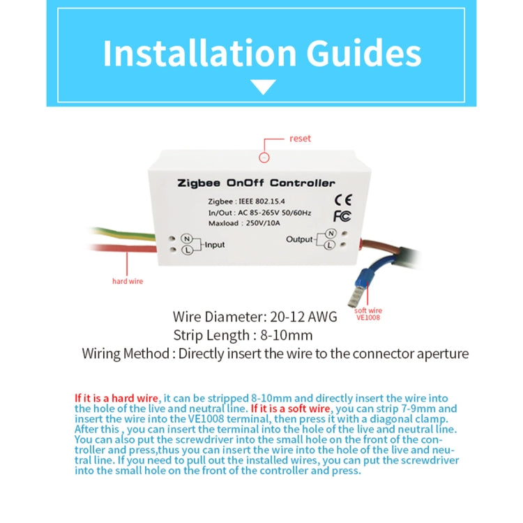 85-265V 50-60Hz IEEE 802.15.4 Zigbee Smart Wireless Switch Controller - Home Automation Modules by PMC TechLife | Online Shopping South Africa | PMC TechLife