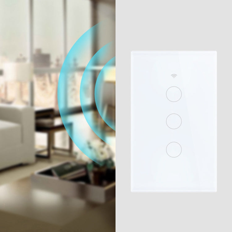 TC120 Wifi Smart Light Switch Glass Screen Touch Panel Voice Control Wireless Wall Switch Work with Alexa Echo / Google Home (Gold) - Smart Switch by PMC Jewellery | Online Shopping South Africa | PMC Jewellery