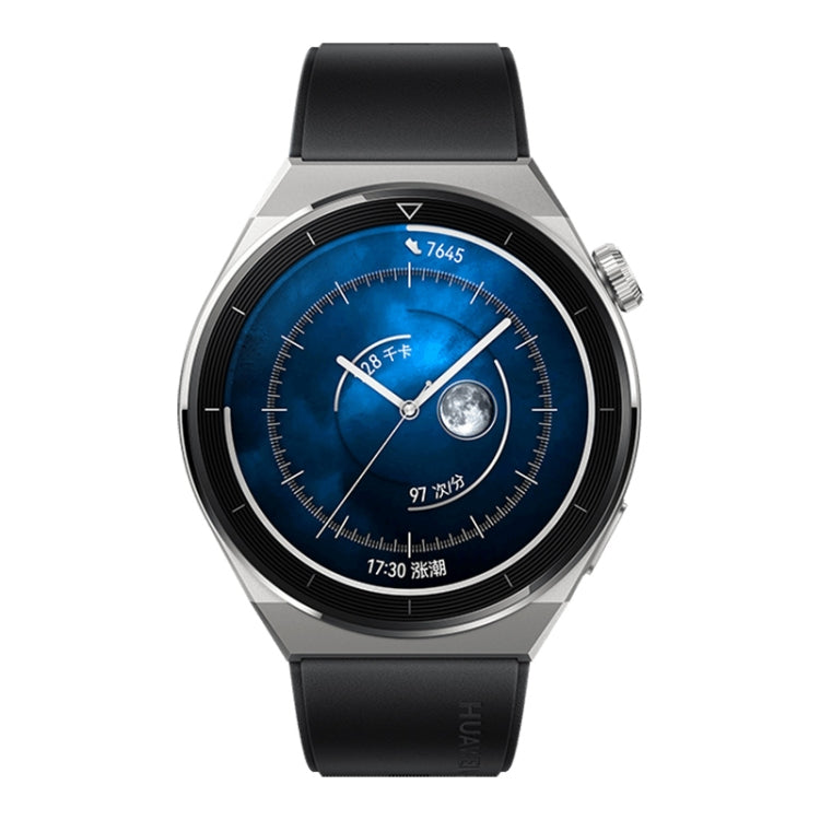 HUAWEI WATCH GT 3 Pro Titanium Smart Watch 46mm Rubber Wristband, 1.43 inch AMOLED Screen, Support ECG / GPS / 14-days Battery Life(Black) - Wearable Devices by Huawei | Online Shopping South Africa | PMC Jewellery | Buy Now Pay Later Mobicred