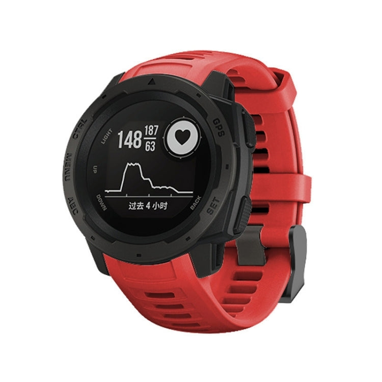 Silicone Watch Band for Garmin Instinct 22mm, Host not Included(Red) - Watch Bands by PMC TechLife | Online Shopping South Africa | PMC TechLife | Buy Now Pay Later Mobicred