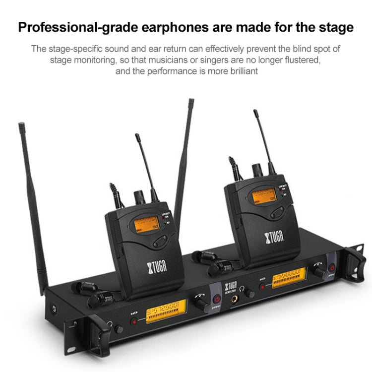 XTUGA IEM1200 Wireless Transmitter 8 Bodypack Stage Singer In-Ear Monitor System(EU Plug) - Microphone by XTUGA | Online Shopping South Africa | PMC TechLife