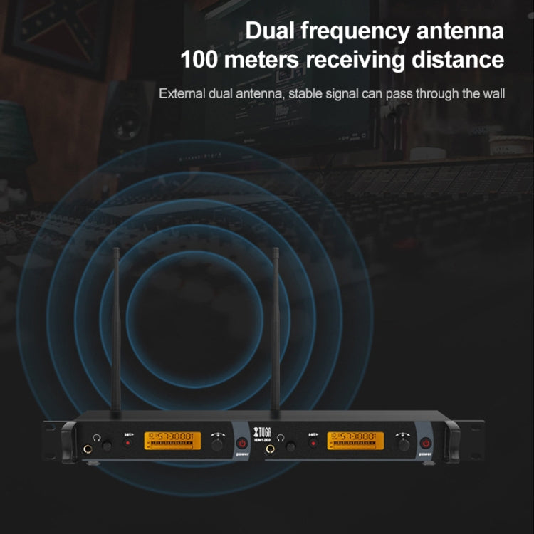 XTUGA IEM1200 Wireless Transmitter 10 Bodypack Stage Singer In-Ear Monitor System(US Plug) - Microphone by XTUGA | Online Shopping South Africa | PMC TechLife
