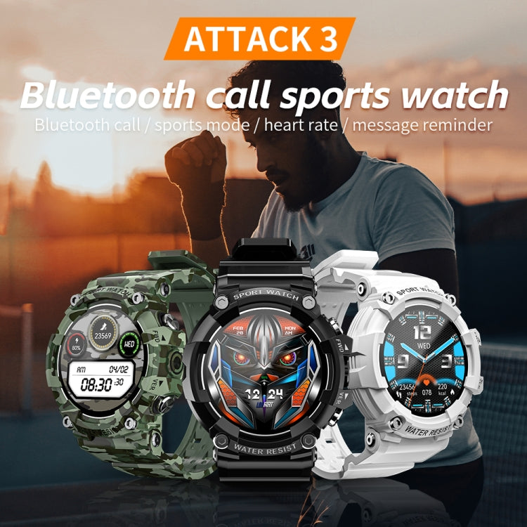 LOKMAT ATTACK 3 1.28 inch TFT Screen Sports Fitness Smart Watch, Support Bluetooth Call(Black) - Smart Watches by Lokmat | Online Shopping South Africa | PMC Jewellery | Buy Now Pay Later Mobicred