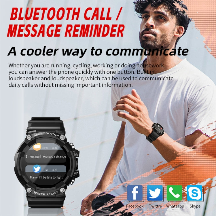 LOKMAT ATTACK 3 1.28 inch TFT Screen Sports Fitness Smart Watch, Support Bluetooth Call(Black) - Smart Watches by Lokmat | Online Shopping South Africa | PMC Jewellery | Buy Now Pay Later Mobicred