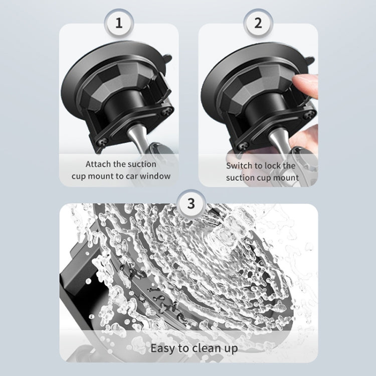 UBA-P1L Car Flexible Tablet Suction Cup Clamp Holder with Extension Rod without Remote Control - Car Holders by PMC TechLife | Online Shopping South Africa | PMC TechLife