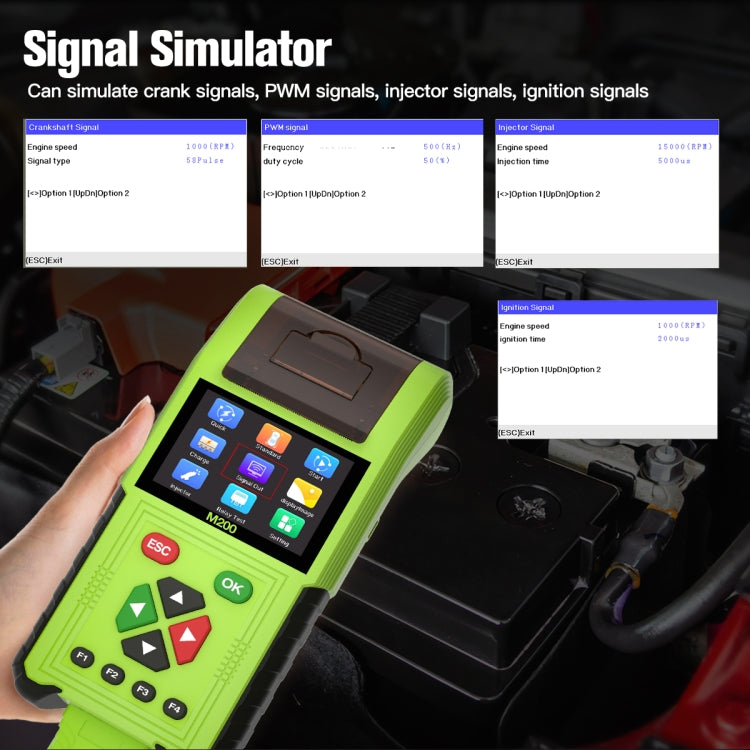 JDiag M200 8V-30V OBD Motorcycles Diagnostic Instrument with Data Printing, Standard Version - Code Readers & Scan Tools by PMC TechLife | Online Shopping South Africa | PMC TechLife