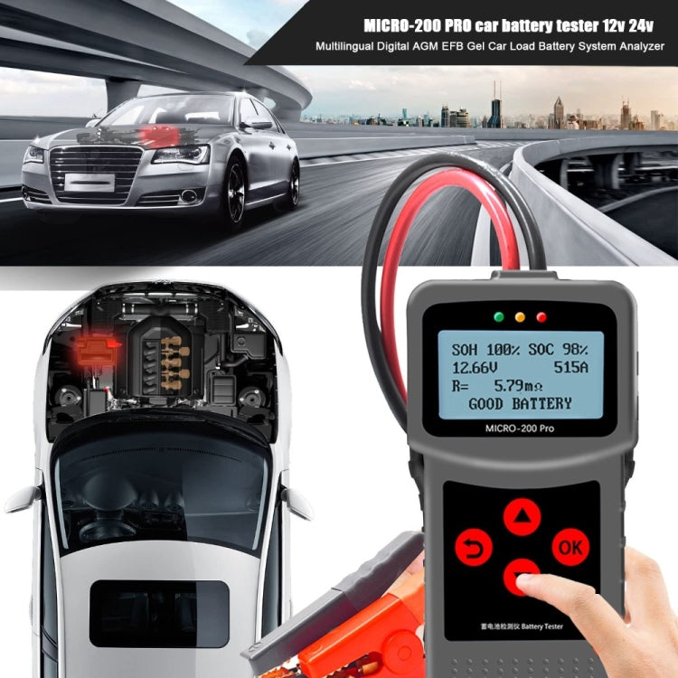 MICRO-200 PRO Car Battery Tester Battery Internal Resistance Life Analyzer, Nordic Version - Code Readers & Scan Tools by PMC Jewellery | Online Shopping South Africa | PMC Jewellery