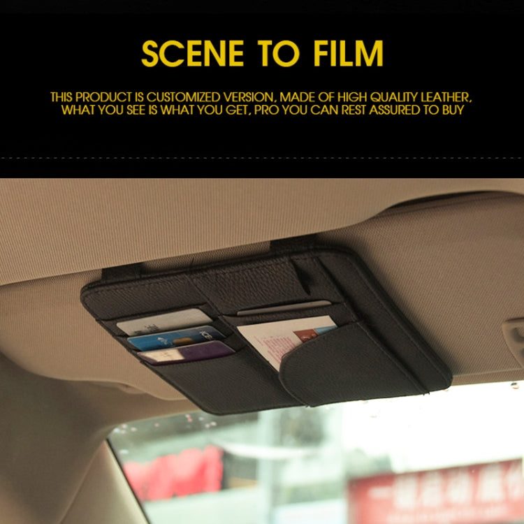 Car Multifunctional Sun Visor Card Holder Bill Storage Card Bag (Black) - Stowing Tidying by PMC Jewellery | Online Shopping South Africa | PMC Jewellery