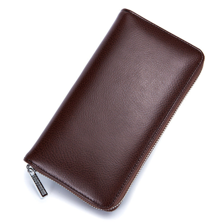 Two-Layer Cowhide Leather Organ Card Holder Multiple-Card RFID Anti-Theft Wallet Bag(Coffee) - Antimagnetic RFID Package by PMC TechLife | Online Shopping South Africa | PMC TechLife | Buy Now Pay Later Mobicred