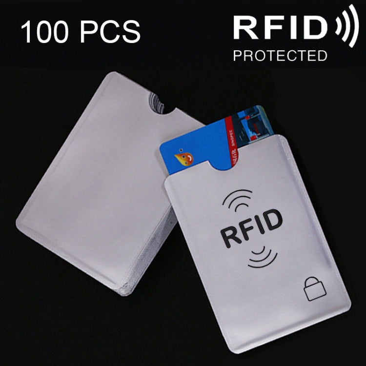 100 PCS Aluminum Foil Card Protective Cover Case RFID Blocking Safety Shield Identity Sleeves Cards Bag, Size: 9.1*6.3cm - Antimagnetic RFID Package by PMC Jewellery | Online Shopping South Africa | PMC Jewellery | Buy Now Pay Later Mobicred