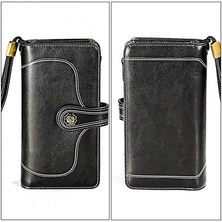 3555 Large Capacity Long Multi-function Anti-magnetic RFID Wallet Clutch for Ladies with Card Slots (Black) - free shipping - PMC TechLife - Order now!