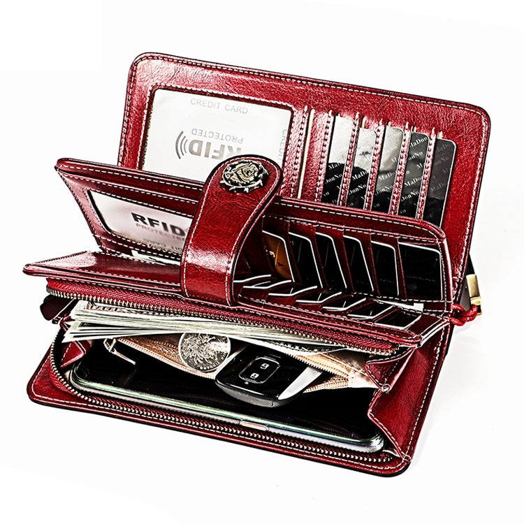 3555 Large Capacity Long Multi-function Anti-magnetic RFID Wallet Clutch for Ladies with Card Slots (Black) - free shipping - PMC TechLife - Order now!