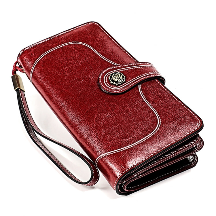 3555 Large Capacity Long Multi-function Anti-magnetic RFID Wallet Clutch for Ladies with Card Slots (Red) - free shipping - PMC TechLife - Order now!
