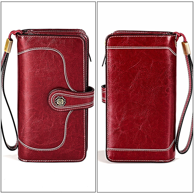 3555 Large Capacity Long Multi-function Anti-magnetic RFID Wallet Clutch for Ladies with Card Slots (Red) - free shipping - PMC TechLife - Order now!