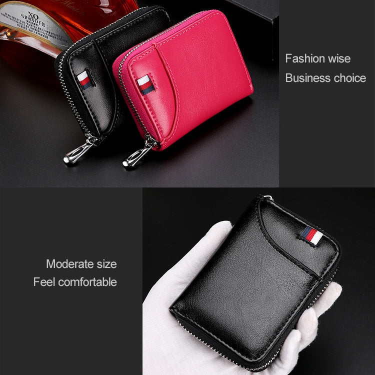 KB155 Antimagnetic RFID Zipper Leather Large-capacity Cards Holder Wallet(Black) - Antimagnetic RFID Package by PMC TechLife | Online Shopping South Africa | PMC TechLife | Buy Now Pay Later Mobicred