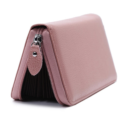 902 Antimagnetic RFID Litchi Texture Women Large Capacity Hand Wallet Purse Phone Bag with Card Slots(Light Pink) - Antimagnetic RFID Package by PMC Jewellery | Online Shopping South Africa | PMC Jewellery | Buy Now Pay Later Mobicred