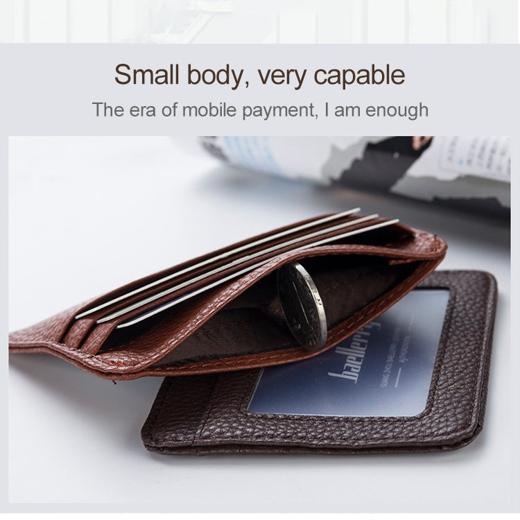 KB37 Antimagnetic RFID Litchi Texture Leather Card Holder Wallet Billfold for Men and Women (Black) - Antimagnetic RFID Package by PMC TechLife | Online Shopping South Africa | PMC TechLife | Buy Now Pay Later Mobicred