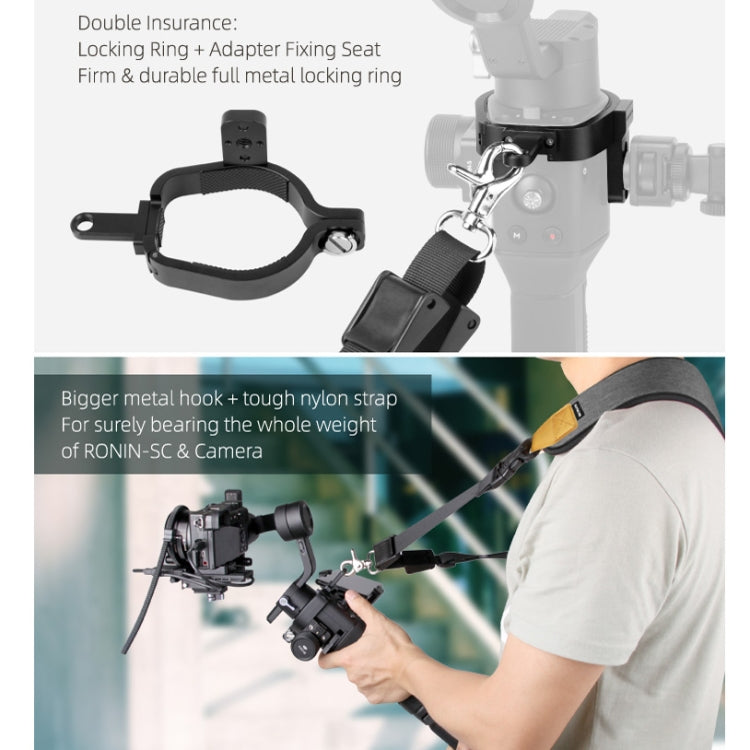 Sunnylife RO-Q9228 Handheld Gimbal Special Lanyard Shoulder Strap + Fixed Ring Hang Buckle for DJI RONIN-SC -  by Sunnylife | Online Shopping South Africa | PMC Jewellery