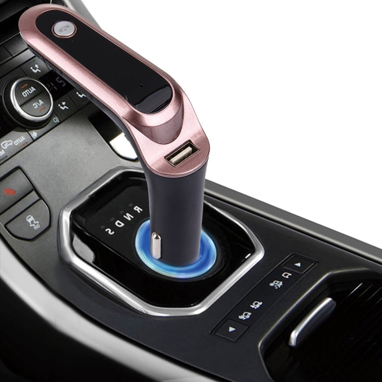 CARS7 Bluetooth Car Charger with Digital Display for Mobile Phone(Rose Gold) - Car Charger by PMC Jewellery | Online Shopping South Africa | PMC Jewellery