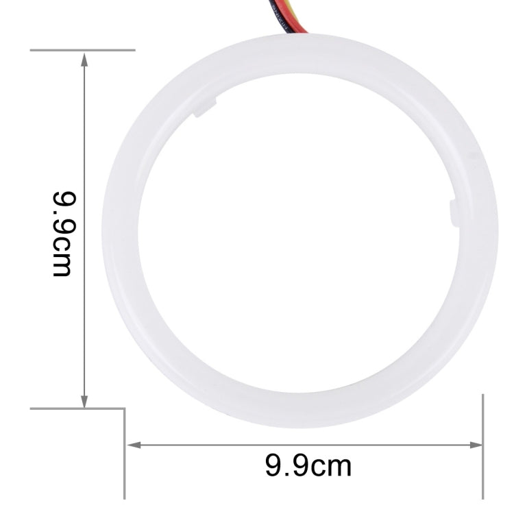 2 PCS 3inch 6W White Light + Yellow Light Car Angel Eyes Light, DC 12V Cable Length: 50cm - Eagle Eye Lamps by PMC TechLife | Online Shopping South Africa | PMC TechLife | Buy Now Pay Later Mobicred