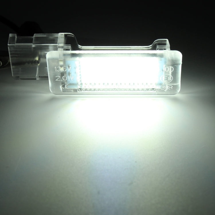 2 PCS DC12V / 1.5W / 6000K / 100LM Car Foot Nest Lights Footwell Lamp Seat Lamp 18LEDs SMD-3528 Lamps for Volkswagen(White Light) - Atmosphere lights by PMC TechLife | Online Shopping South Africa | PMC TechLife