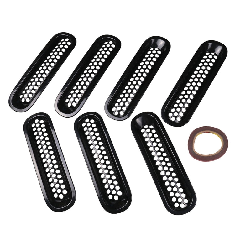 7 PCS Car Front Racing Front Grille Grid Insect Net for Jeep Wrangler JK 2007-2017 - Others by PMC TechLife | Online Shopping South Africa | PMC TechLife