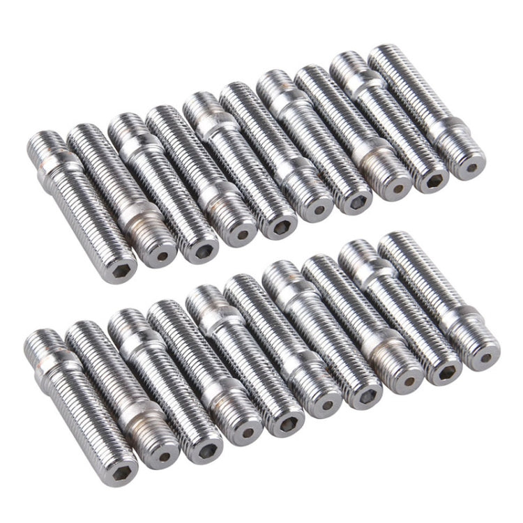 20 PCS 5cm Universal Car Modification Extended Wheels Stud Conversion M12x1.5 to M12x1.5 Screw Adapter LN032 LN033 LN044 - Nuts & Bolts by PMC Jewellery | Online Shopping South Africa | PMC Jewellery