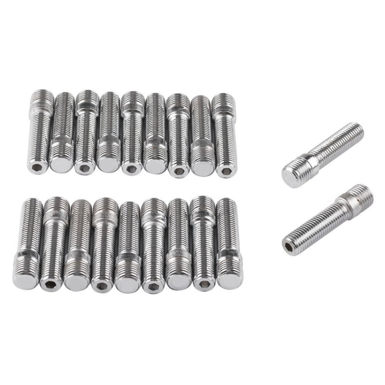 20 PCS 5cm Universal Car Modification Extended Wheels Stud Conversion M14x1.5 to M12x1.5 Screw Adapter LN032 LN033 LN044 - Nuts & Bolts by PMC Jewellery | Online Shopping South Africa | PMC Jewellery