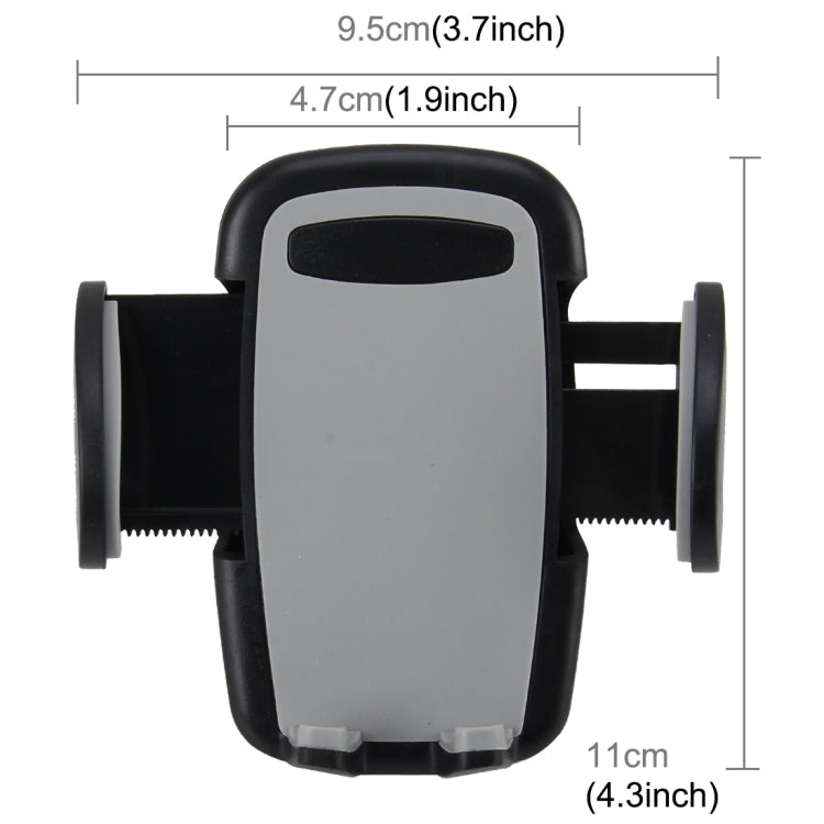 Universal Phone Holder Stand Mount, Clip Width: 47-95mm, For iPhone, Samsung, LG, Nokia, HTC, Huawei, and other Smartphones(Grey) - Car Holders by PMC Jewellery | Online Shopping South Africa | PMC Jewellery